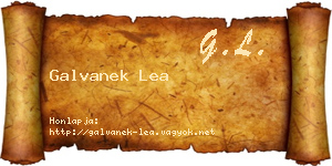 Galvanek Lea névjegykártya