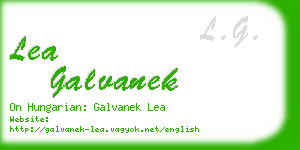 lea galvanek business card